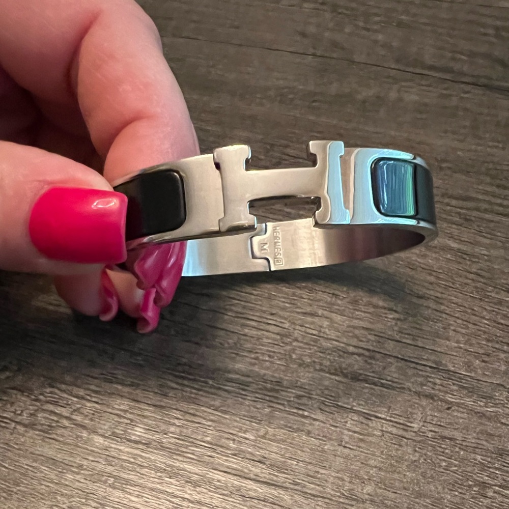Hermes pre owned Silver Clic H bracelet